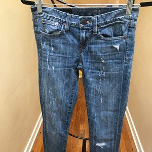 J CREW JEANS SIZE 24 ANKLE TOOTHPICK NW STRETCH